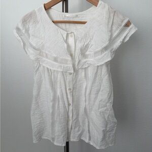 White Blouse with Lace Details